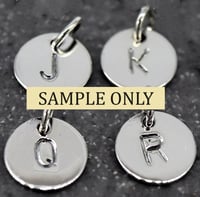 Image 4 of PAN Initial - Sterling Silver Hand Stamped Pendant and Chain - (SJ014)