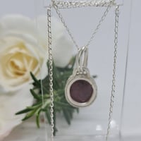 Image 4 of Silver and Ruby Pendant - (SJ024)