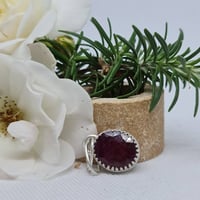Image 2 of Silver and Ruby Pendant - (SJ024)