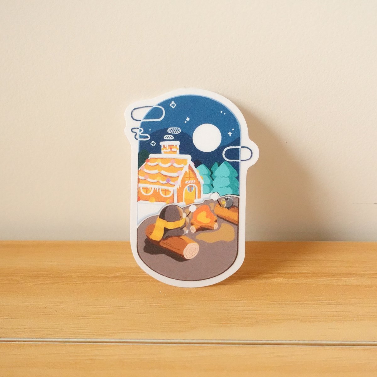Image of Gingerbread House, Fireworks, Sunrise | Scene Series ☆ | Clear Stickers