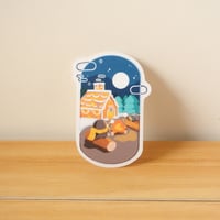 Image 1 of Gingerbread House, Fireworks, Sunrise | Scene Series ☆ | Clear Stickers