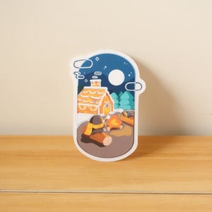 Image of Gingerbread House, Fireworks, Sunrise | Scene Series ☆ | Clear Stickers