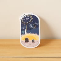 Image 2 of Gingerbread House, Fireworks, Sunrise | Scene Series ☆ | Clear Stickers