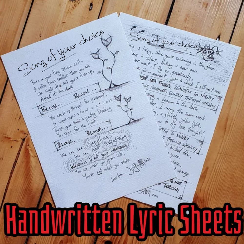Image of Handwritten Lyric Sheets
