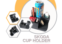 Skoda Kodiaq or Karoq Cup Holder Replacement (3D Printed)