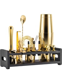 Image 1 of 24-Piece Gold Cocktail Shaker Set