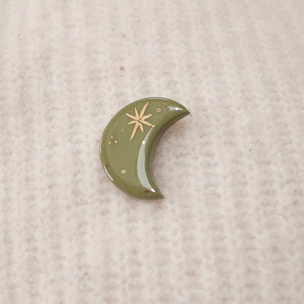 Image of Broche Laly olive 