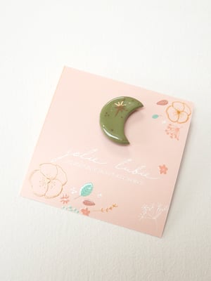 Image of Broche Laly olive 