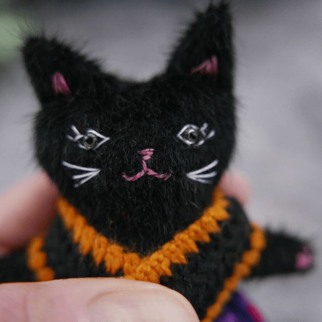 lucky black cat doll