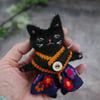 lucky black cat doll