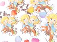 Image 1 of PREORDERS Zelda and Link Acrylic Keychains