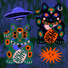 ALIEN GYPSY cats, UFO and SUN