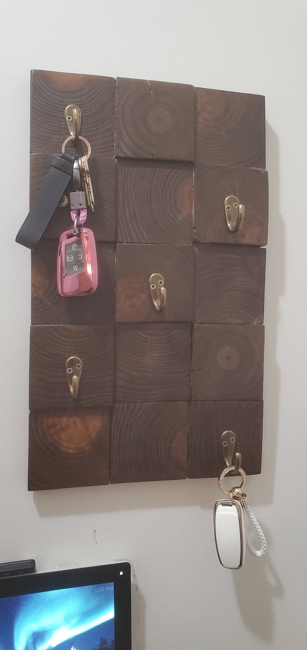 Rustic Chic Hardwood Key Holder