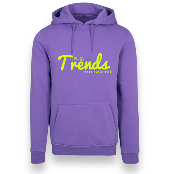 Image of ULTRA VIOLET/NEON SIGNATURE HEAVY HOODIE