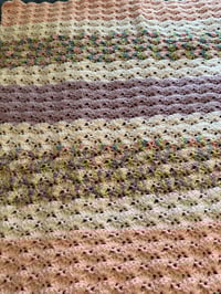 Image 2 of Pink, Purple & White Baby Blanket