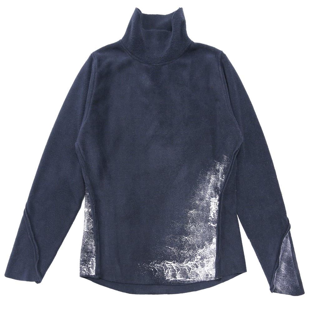 Image of HAND PAINTED ECO FLEECE SWEATER WITH DEGRADED PAINT