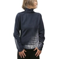 Image 2 of HAND PAINTED ECO FLEECE SWEATER WITH DEGRADED PAINT