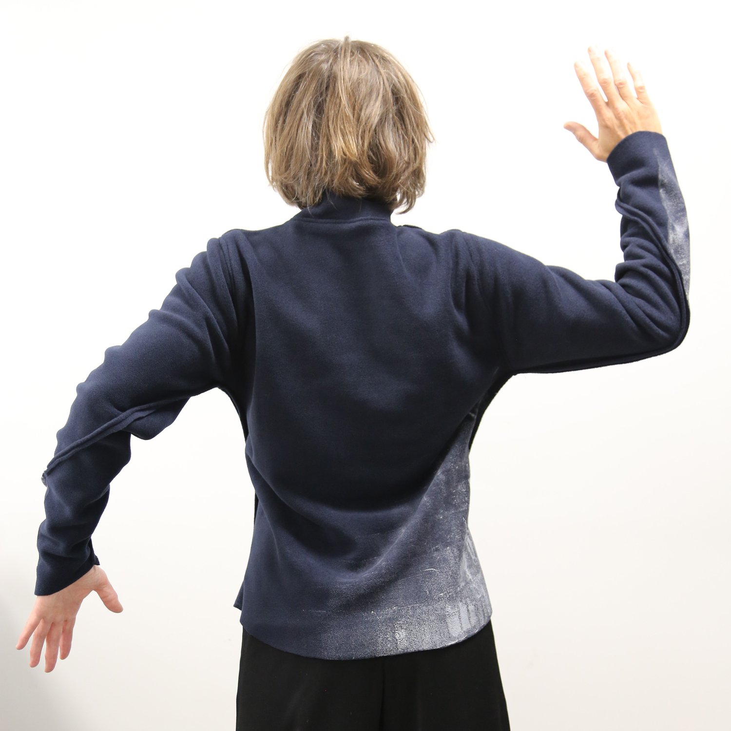 Image of HAND PAINTED ECO FLEECE SWEATER WITH DEGRADED PAINT