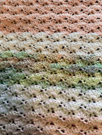 Image 1 of Pink, White, Multi Baby Blanket