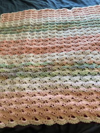 Image 3 of Pink, White, Multi Baby Blanket