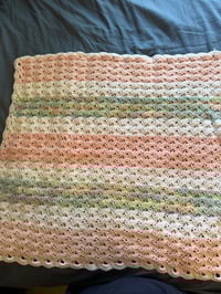 Image 4 of Pink, White, Multi Baby Blanket