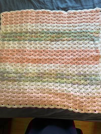 Image 5 of Pink, White, Multi Baby Blanket