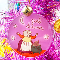 Image 2 of Girl Dinner Grandma Witch Acrylic Ornament