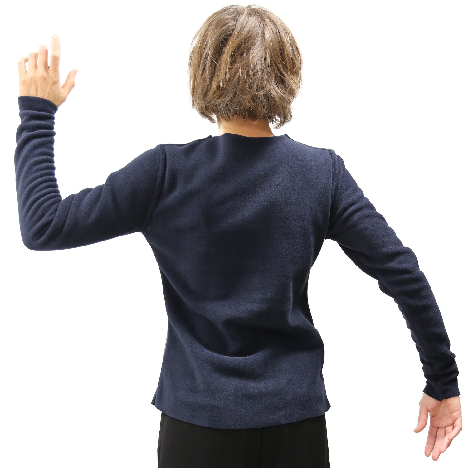 Image of HAND PAINTED ECO FLEECE SWEATER WITH LUNAR DRAWING