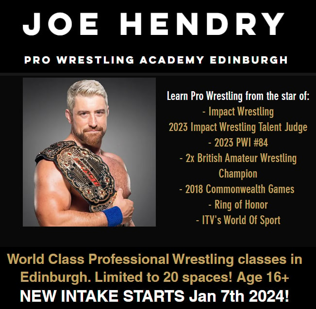 Image of 2024 INTAKE (4 places) - Discovery / Joe Hendry Academy - 6 Week Beginners Course - Starts Jan 7th