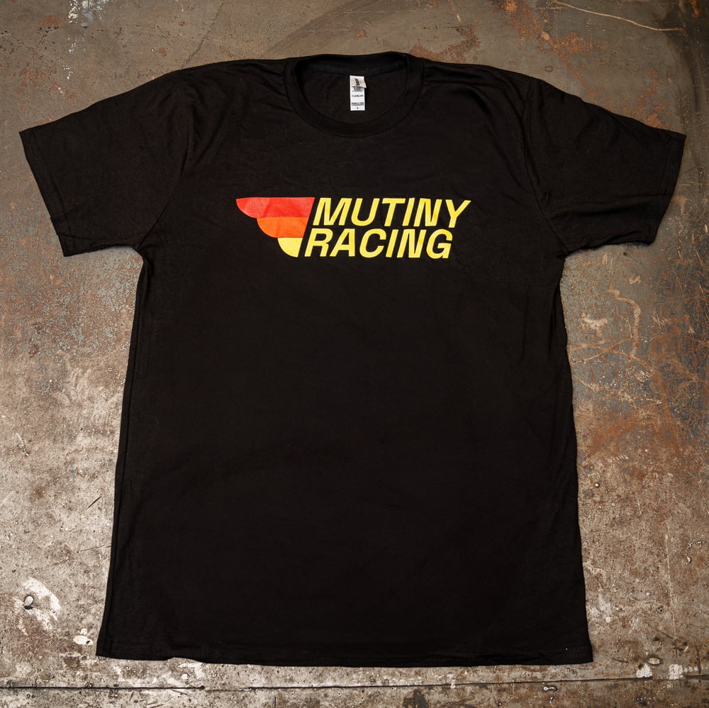 MUTINY Racing Black Short Sleeve T-Shirt - Printed at our Factory