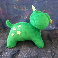 Image 2 of Green Alien Star Puppy Plush 