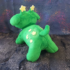 Green Alien Star Puppy Plush 