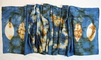 Image 3 of Vesica Piscis - Indigo and Rust silk scarf