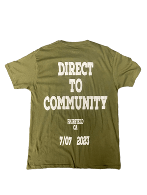 Image of FF I❤️U x Direct To Community Green/White T-Shirt 