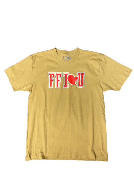 Image of FF I❤️U Tan/Red/White T-Shirt