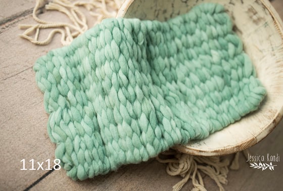 Image of Minty Teal woven wool layer
