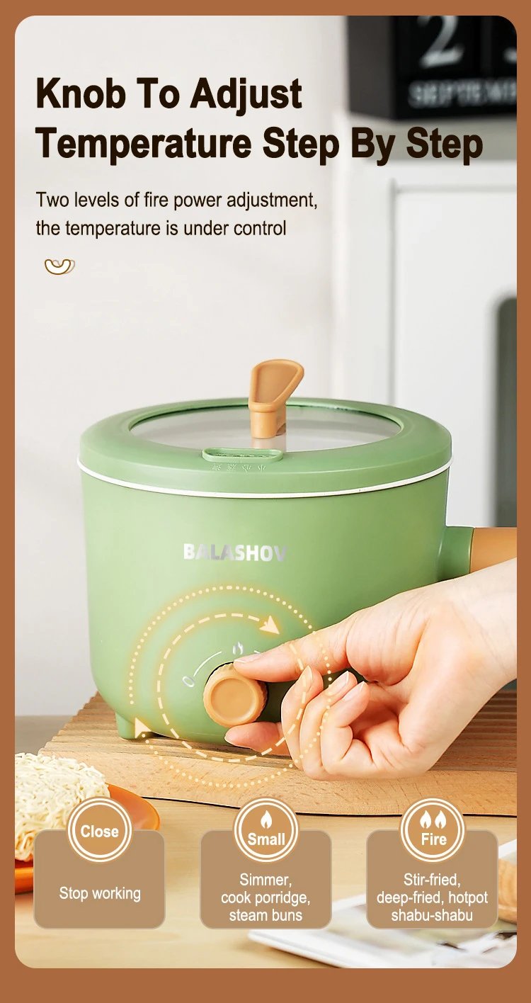 Electric Cooker Kitchen Appliance Double Layer Home for Hot Pot Cooking Soup Heater Multifunctional