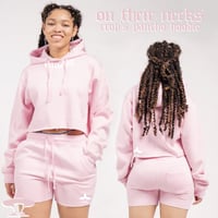 Image 1 of On Their Necks Crop'd Pancho Hoodie x Rosa