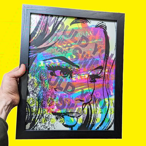 Image of Lady Collage Print