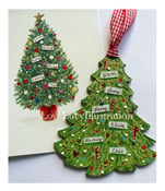 Image of Personalised Christmas Family Tree (picture or decoration)