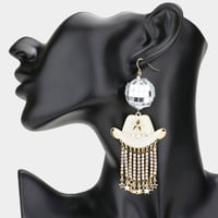 Dangling Cowboy Hat and Disco Ball Earrings for Her, Party Earrings for Renaissance Concert/Movie