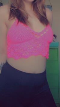 Image 1 of Shelled Crocheted Crop Halter Top