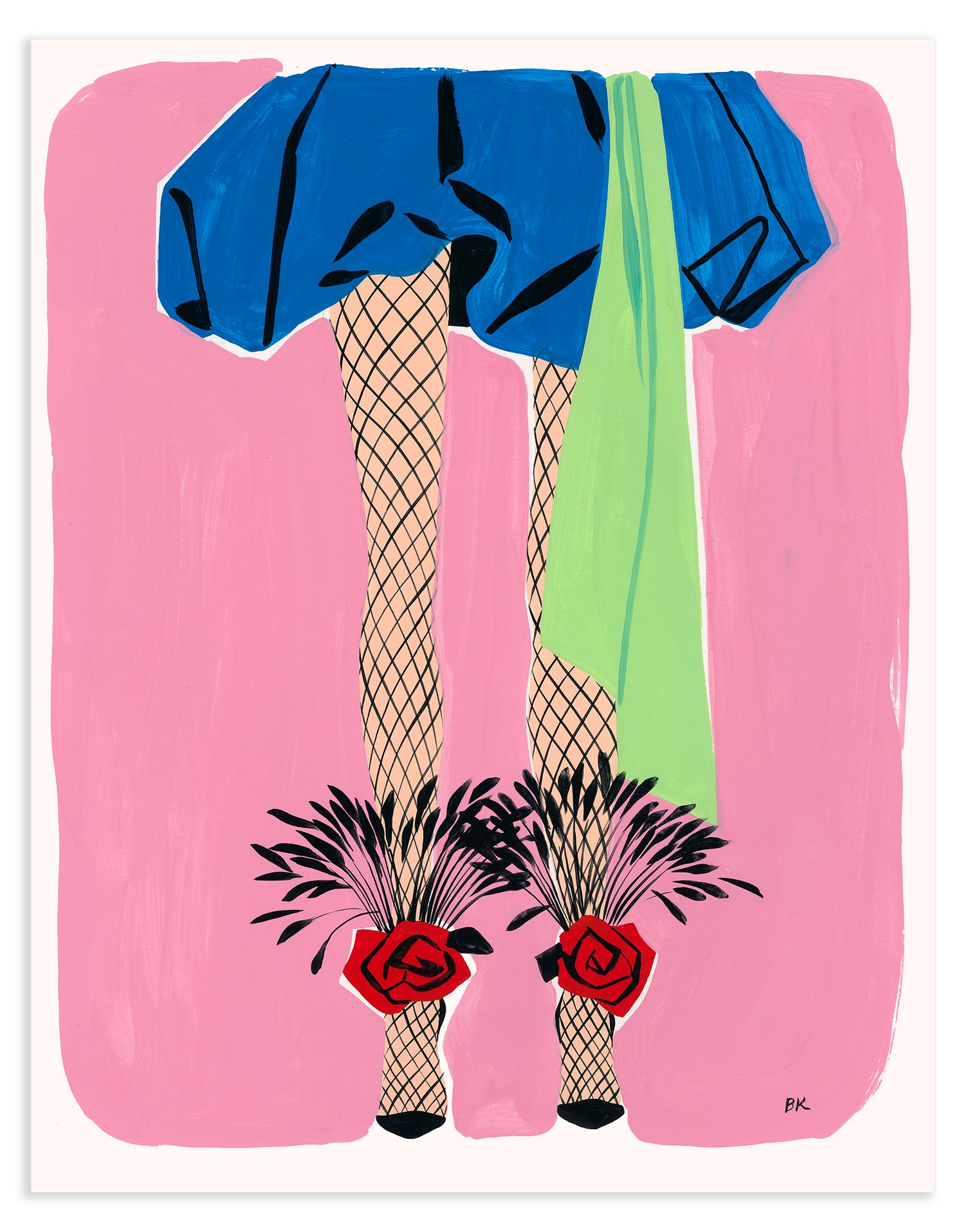 Image of Valentino original fashion illustration - Legs