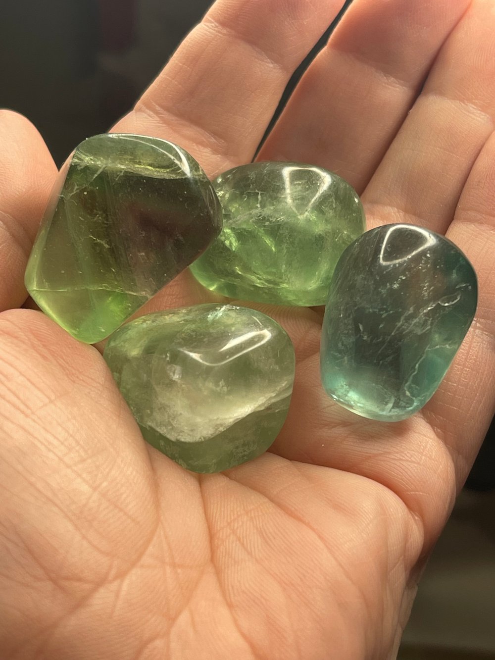 Image of Green fluorite tumbles 