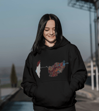 Image 1 of Afghanistan X Palestine map hoodie - 100% profits to charity