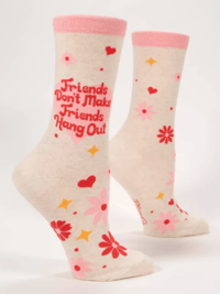 Image 1 of Friends Don't Make Friends Hang Out Crew Socks