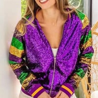 Image 1 of Mardi Gras Parade Sequin Jacket