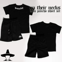 On Their Necks Kids Pancho Short Set x Black