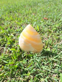 Image 2 of Orange Calcite Flame Ornament #1