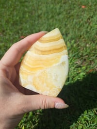 Image 1 of Orange Calcite Flame Ornament #1